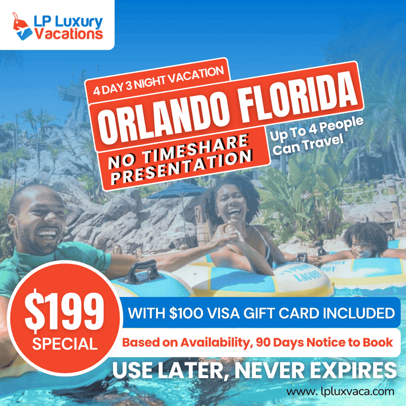 4 day 3 night Orlando Florida $199 special package 02 - Travel Package
