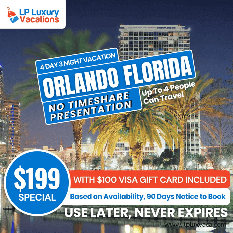 4 day 3 night Orlando Florida $199 special package 04 - Travel Package