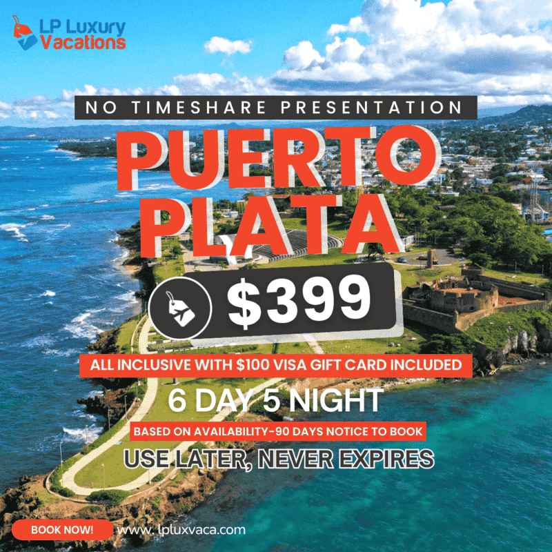 6 Day 5 Night Puerto Plata $399 package 01 - Travel Package