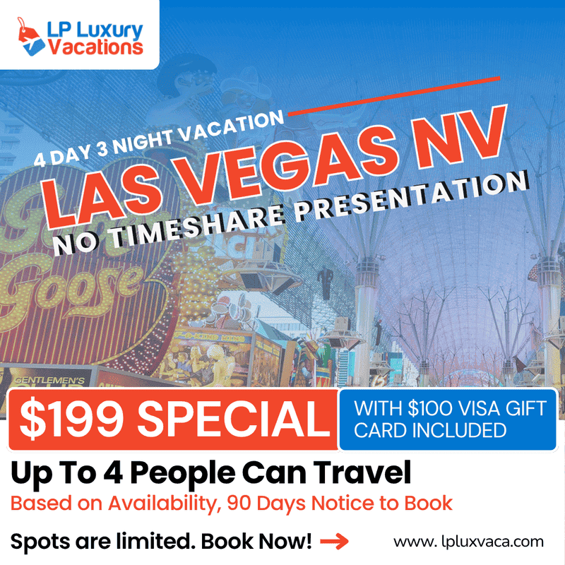 4 day 3 night Las Vegas NV $199 special package 01 - Travel Package