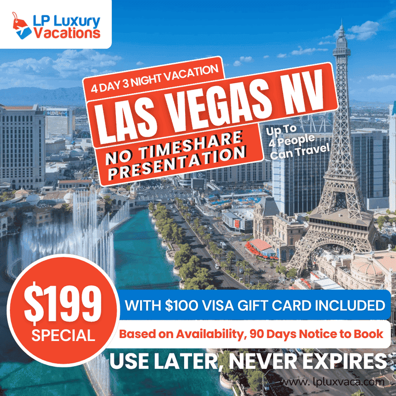 4 day 3 night Las Vegas NV $199 special package 02 - Travel Package