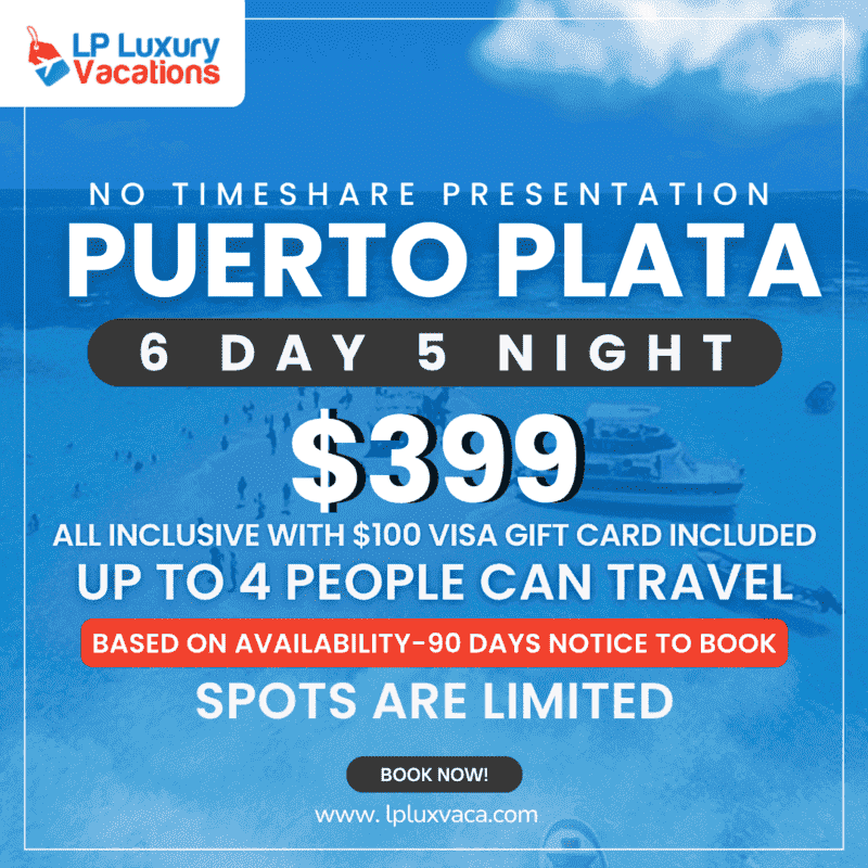 6 Day 5 Night Puerto Plata $399 package 03 - Travel Package