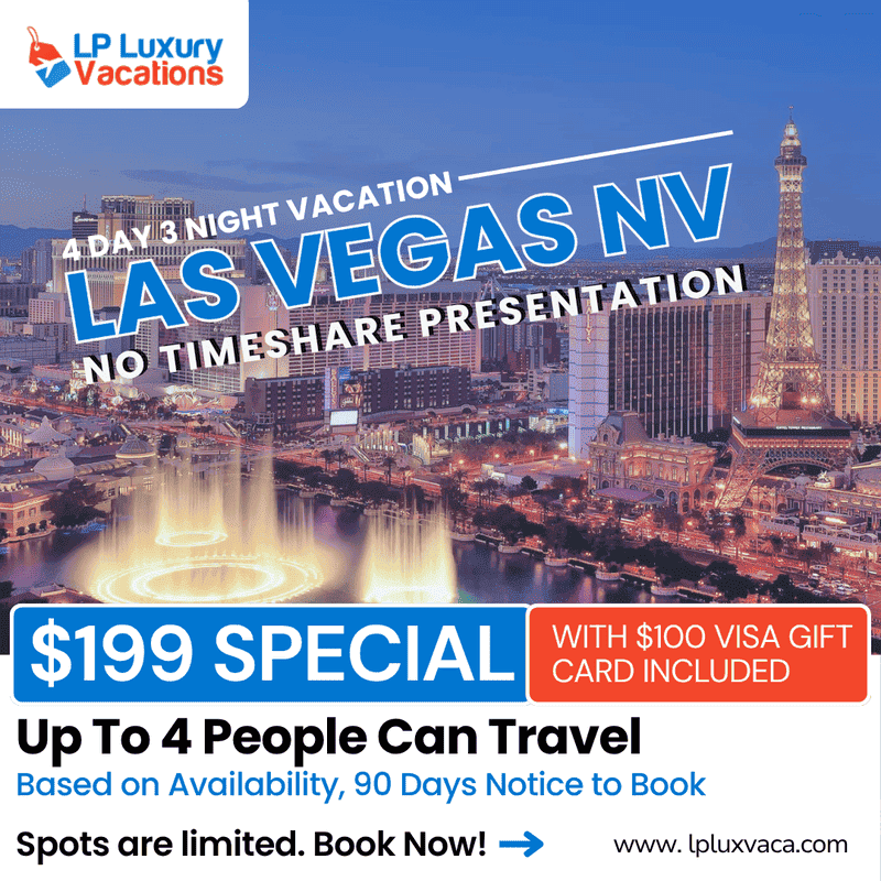 4 day 3 night Las Vegas NV $199 special package 03 - Travel Package