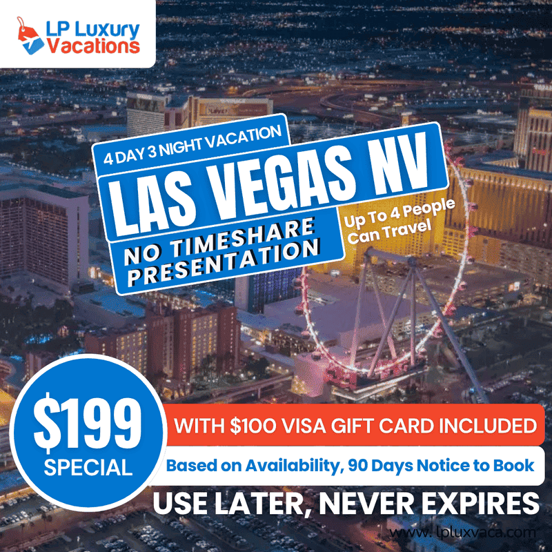 4 day 3 night Las Vegas NV $199 special package 04 - Travel Package